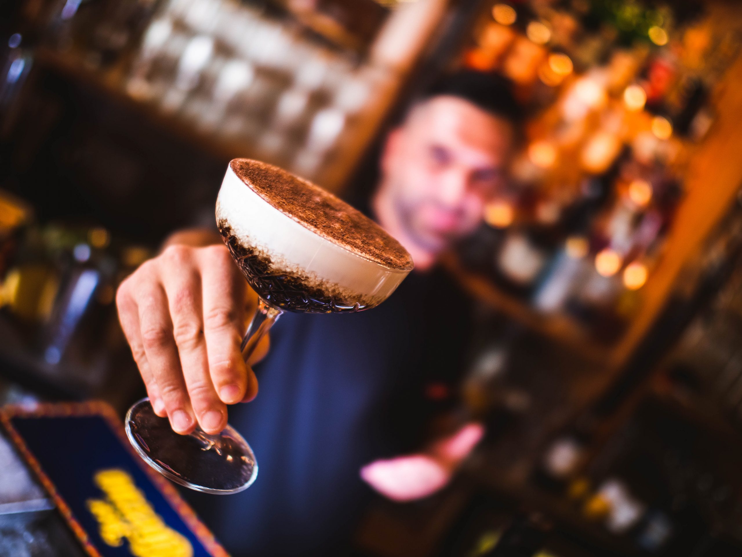 Cocktails at the bar of Kangaroo Island Bremen during an event night
