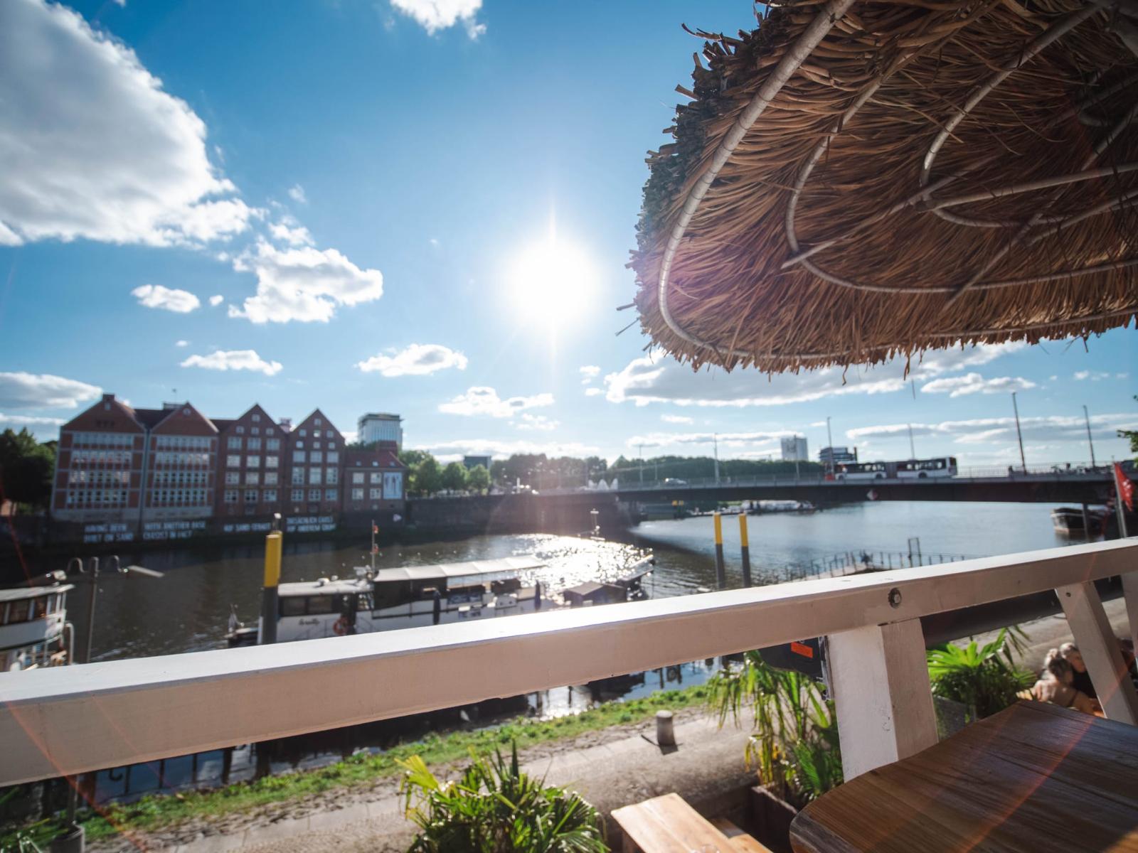 View from the terrace over the river Weser