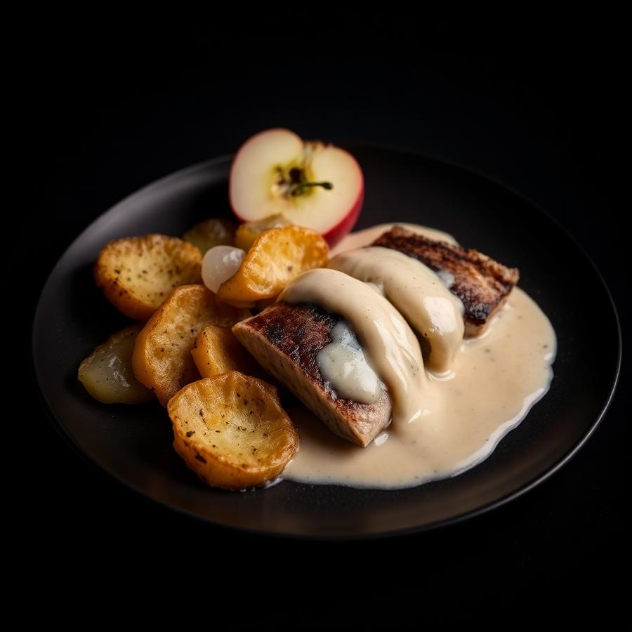 Matjesfilets mit Hausfrauensauce und Bratkartoffeln